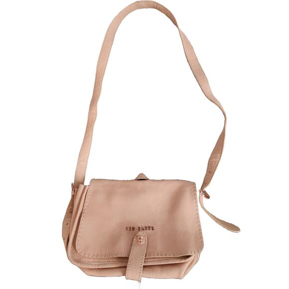 Ted Baker Soft Pink Crossbody Bag Rose Gold Hardware Small Purse - Picture 1 of 8